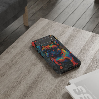„Urban Woof – etui na telefon z motywem graffiti i psa w stylu street art”