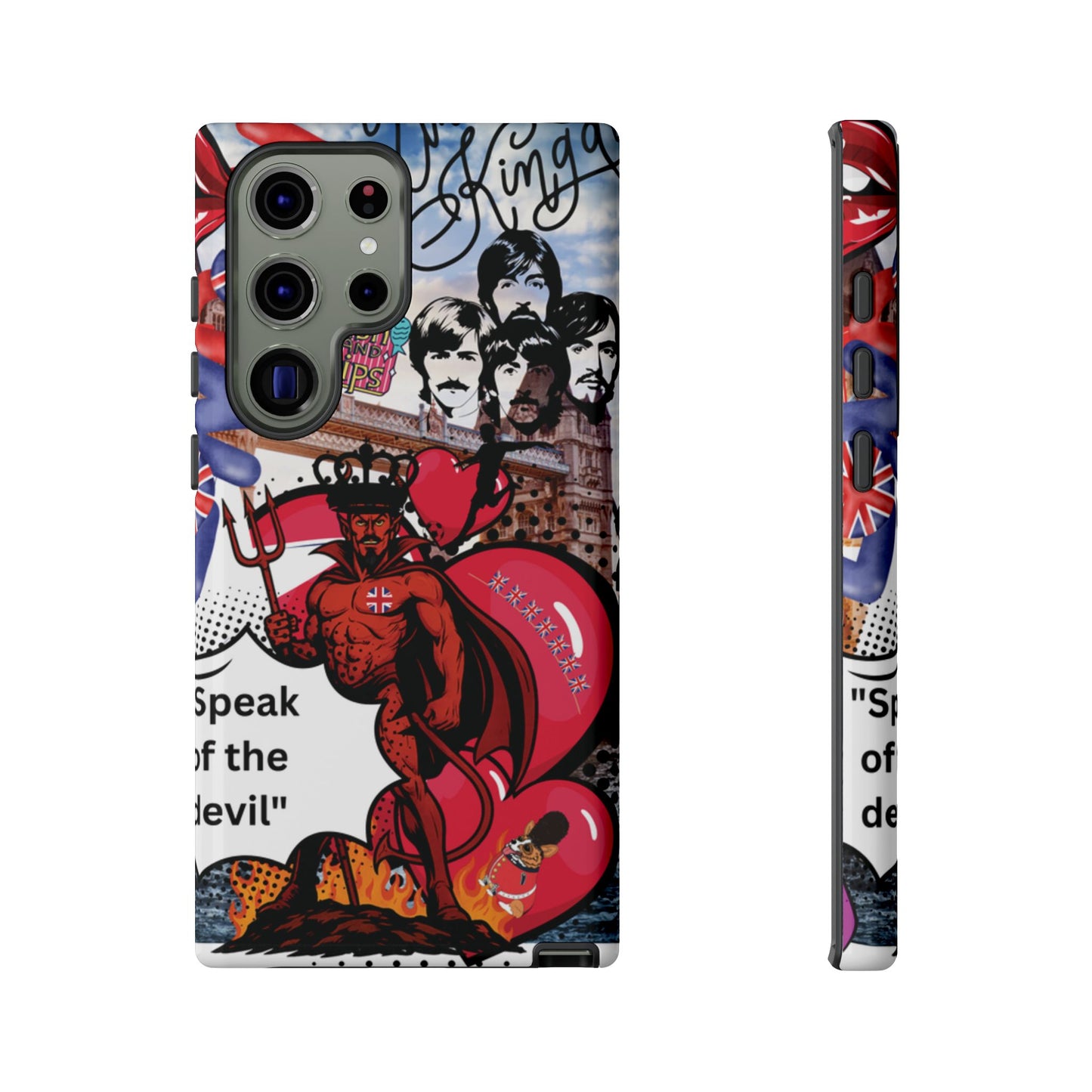 “Speak of the Devil” – Britpop meets Prince of Hell Phone Case