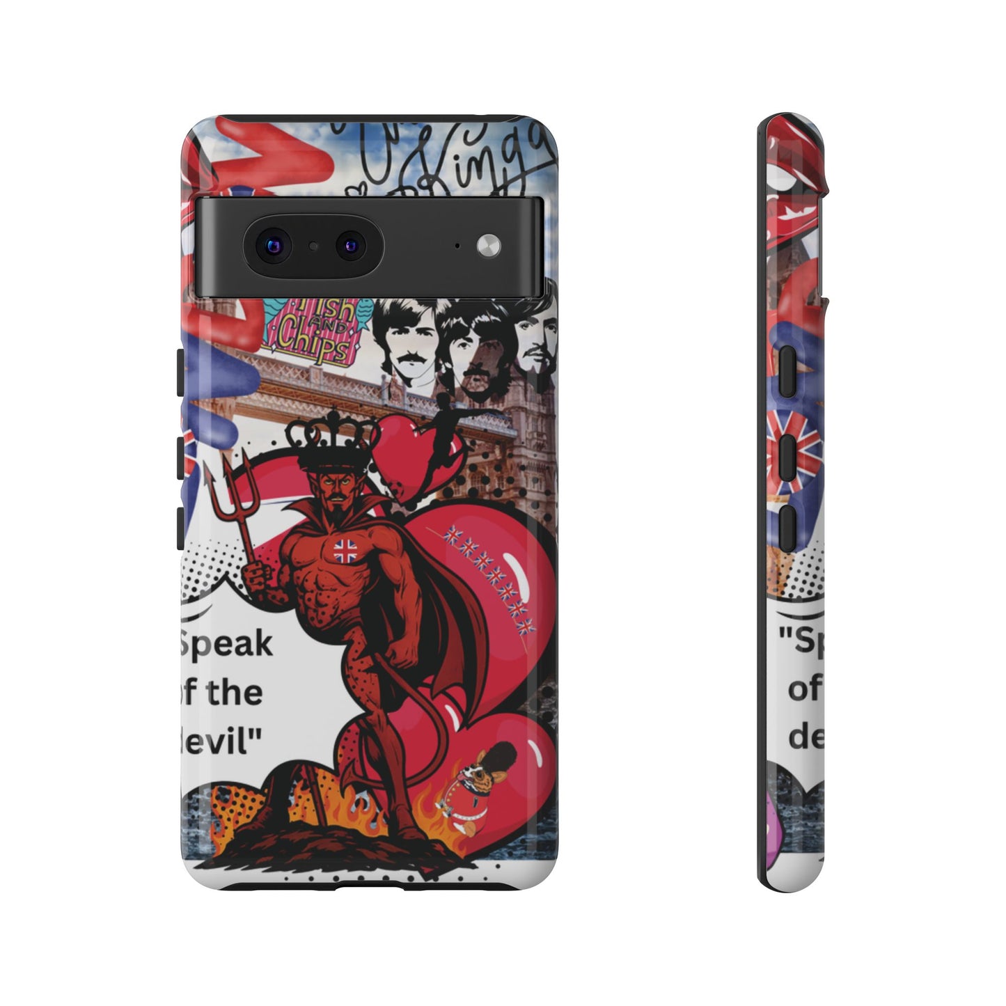 “Speak of the Devil” – Britpop meets Prince of Hell Phone Case
