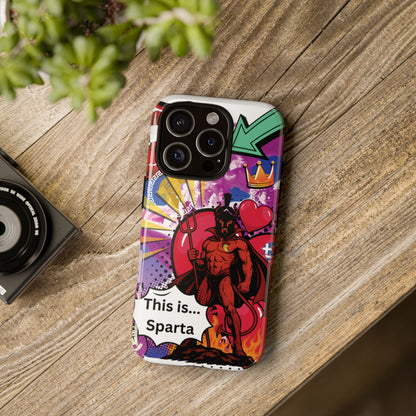 🔥 „To jest Sparta!” – Etui na telefon Pop Art Devil