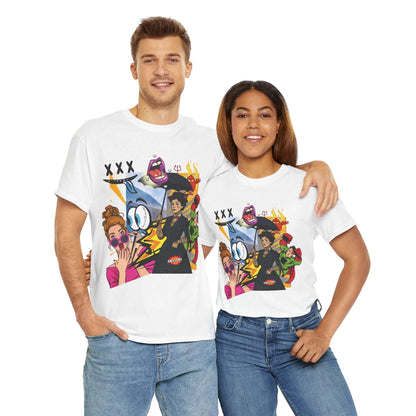 "Cartoon Chaos – Pop-Art T-Shirt Explosion"