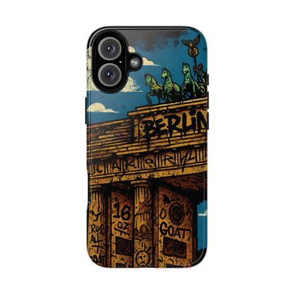 „Berlin Raw – Etui na telefon w stylu ulicznym z Bramą Brandenburską w stylu graffiti”