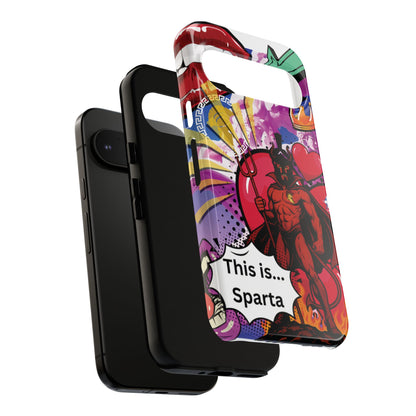 🔥 „To jest Sparta!” – Etui na telefon Pop Art Devil