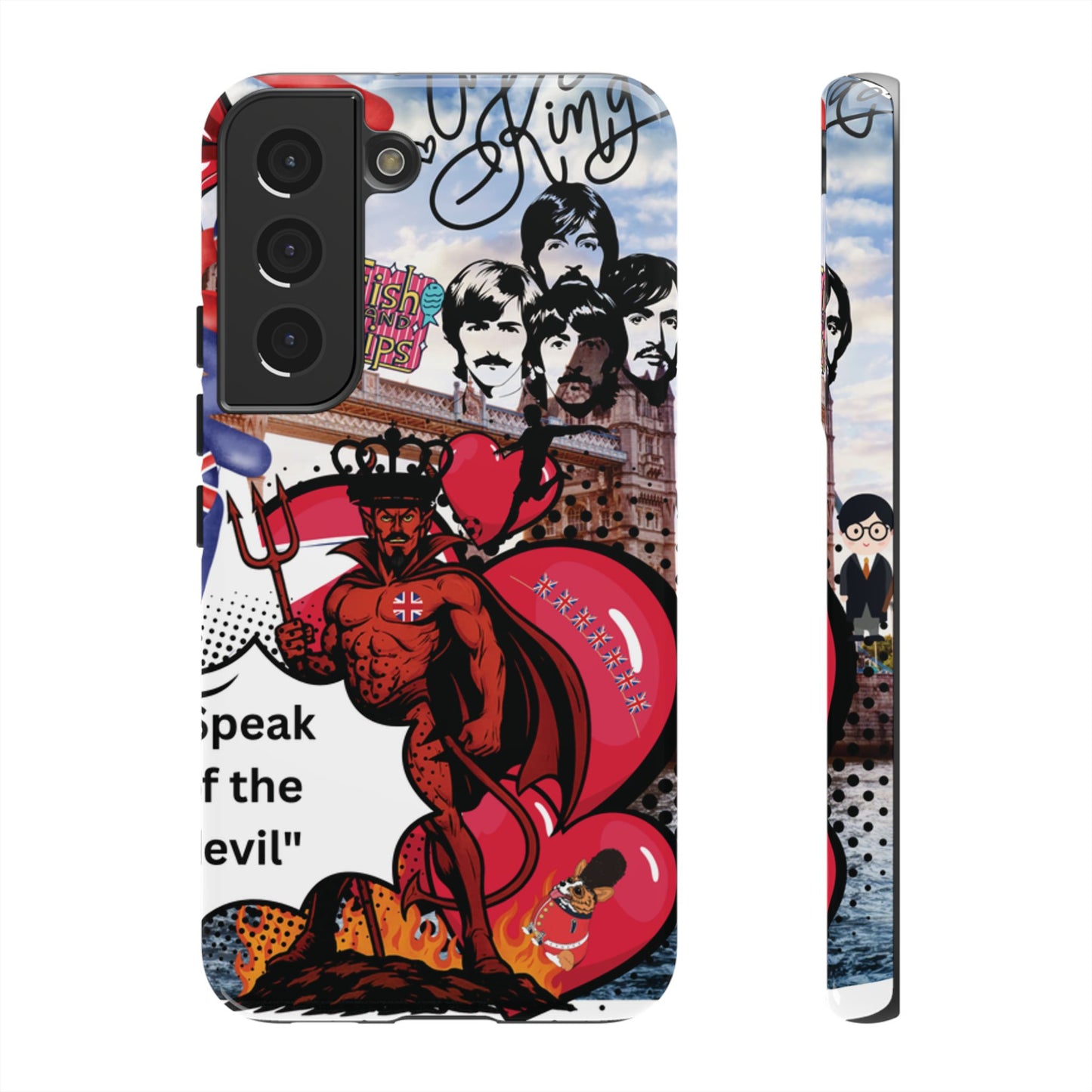 “Speak of the Devil” – Britpop meets Prince of Hell Phone Case