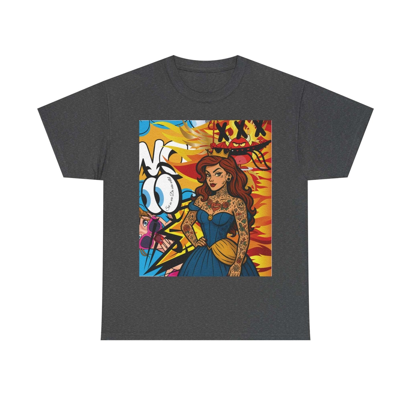 "„Inked Royalty – Schreib dein eigenes Märchen" Pop-Art T-Shirt Explosion