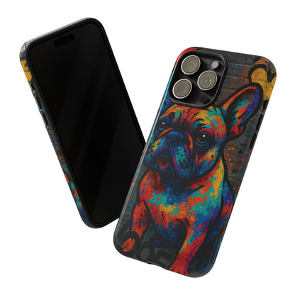 „Urban Woof – etui na telefon z motywem graffiti i psa w stylu street art”