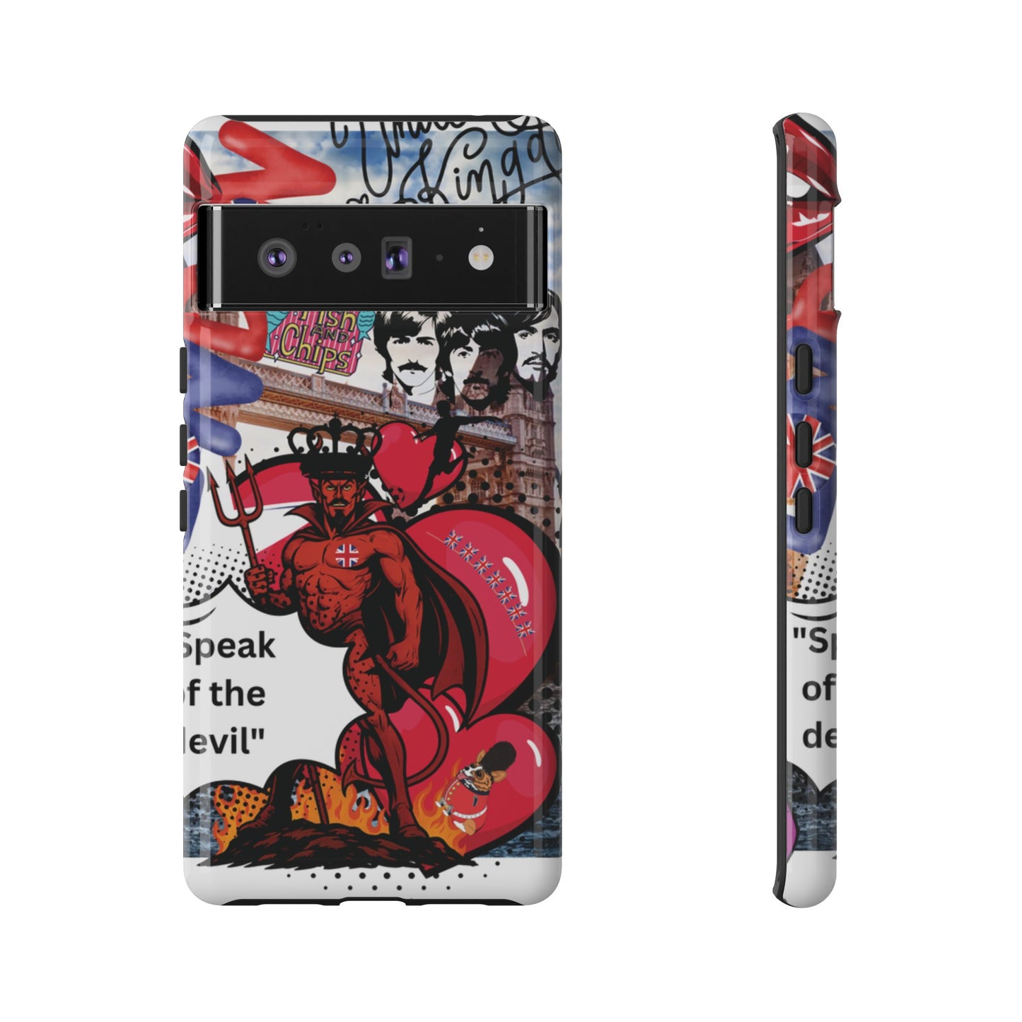 “Speak of the Devil” – Britpop meets Prince of Hell Phone Case
