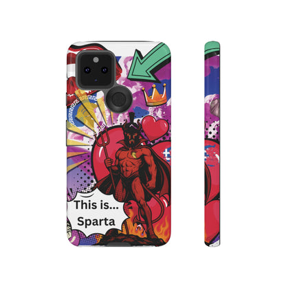 🔥 „To jest Sparta!” – Etui na telefon Pop Art Devil
