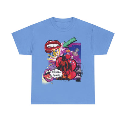 „Miłość, chaos i Sparta” – koszulka pop-art streetwear