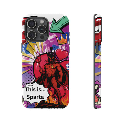 🔥 „To jest Sparta!” – Etui na telefon Pop Art Devil
