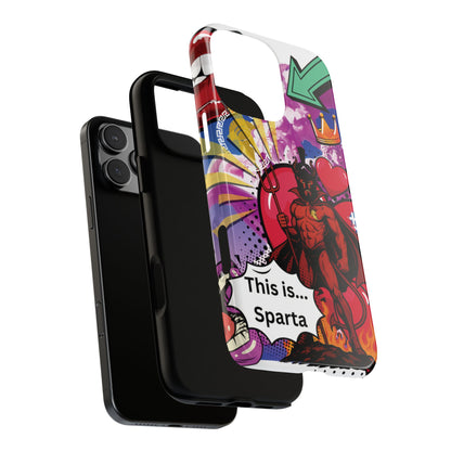 🔥 „To jest Sparta!” – Etui na telefon Pop Art Devil