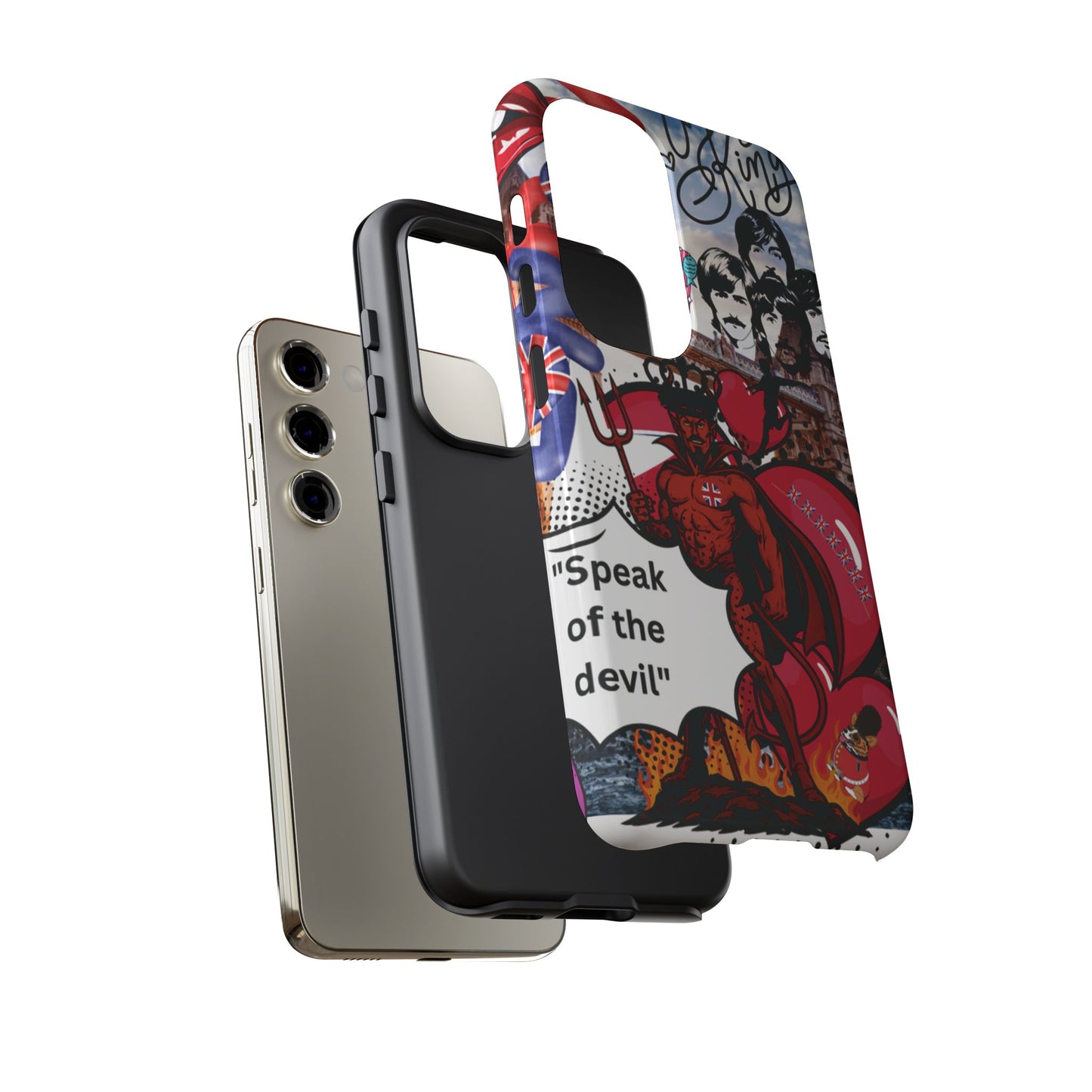 “Speak of the Devil” – Britpop meets Prince of Hell Phone Case