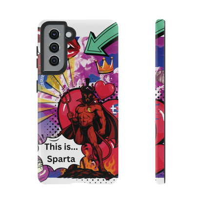 🔥 „To jest Sparta!” – Etui na telefon Pop Art Devil