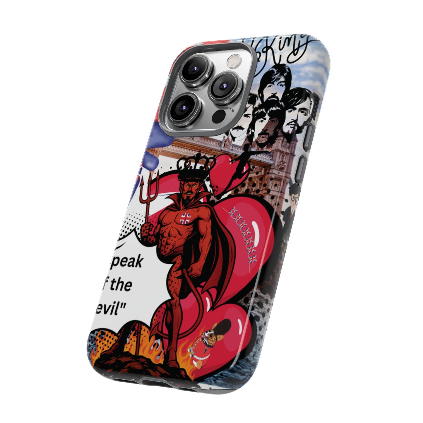 “Speak of the Devil” – Britpop meets Prince of Hell Phone Case
