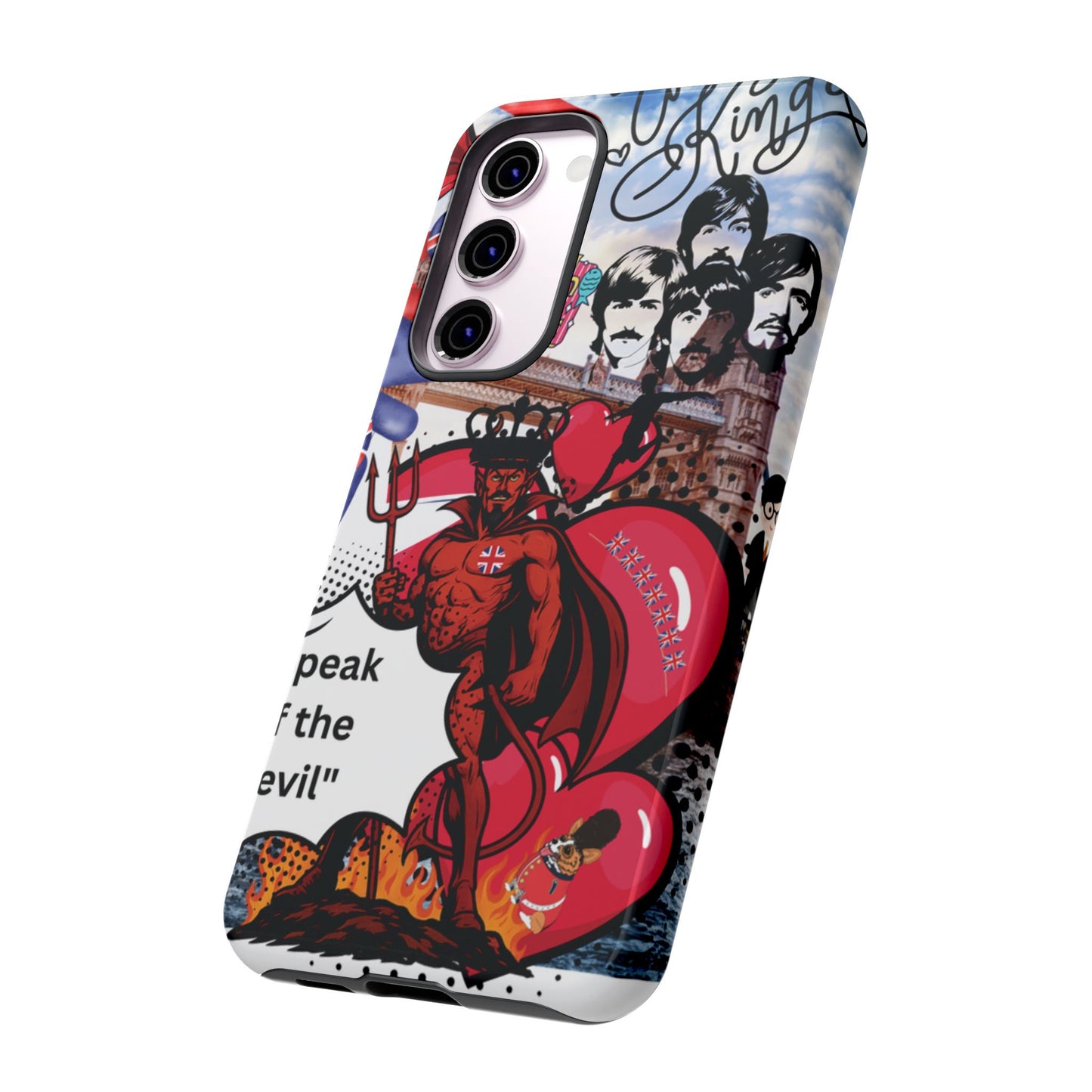 “Speak of the Devil” – Britpop meets Prince of Hell Phone Case