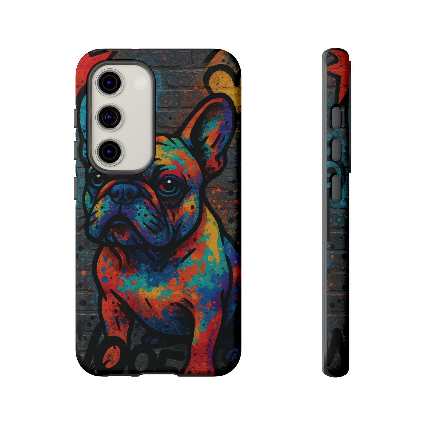 „Urban Woof – etui na telefon z motywem graffiti i psa w stylu street art”