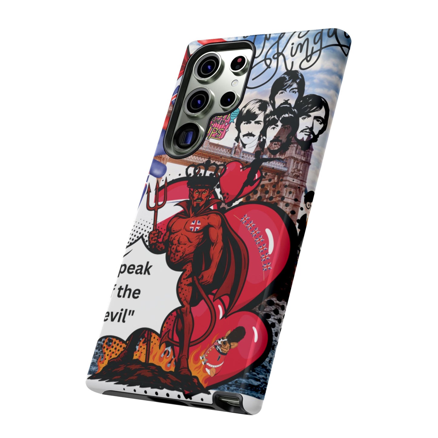 “Speak of the Devil” – Britpop meets Prince of Hell Phone Case