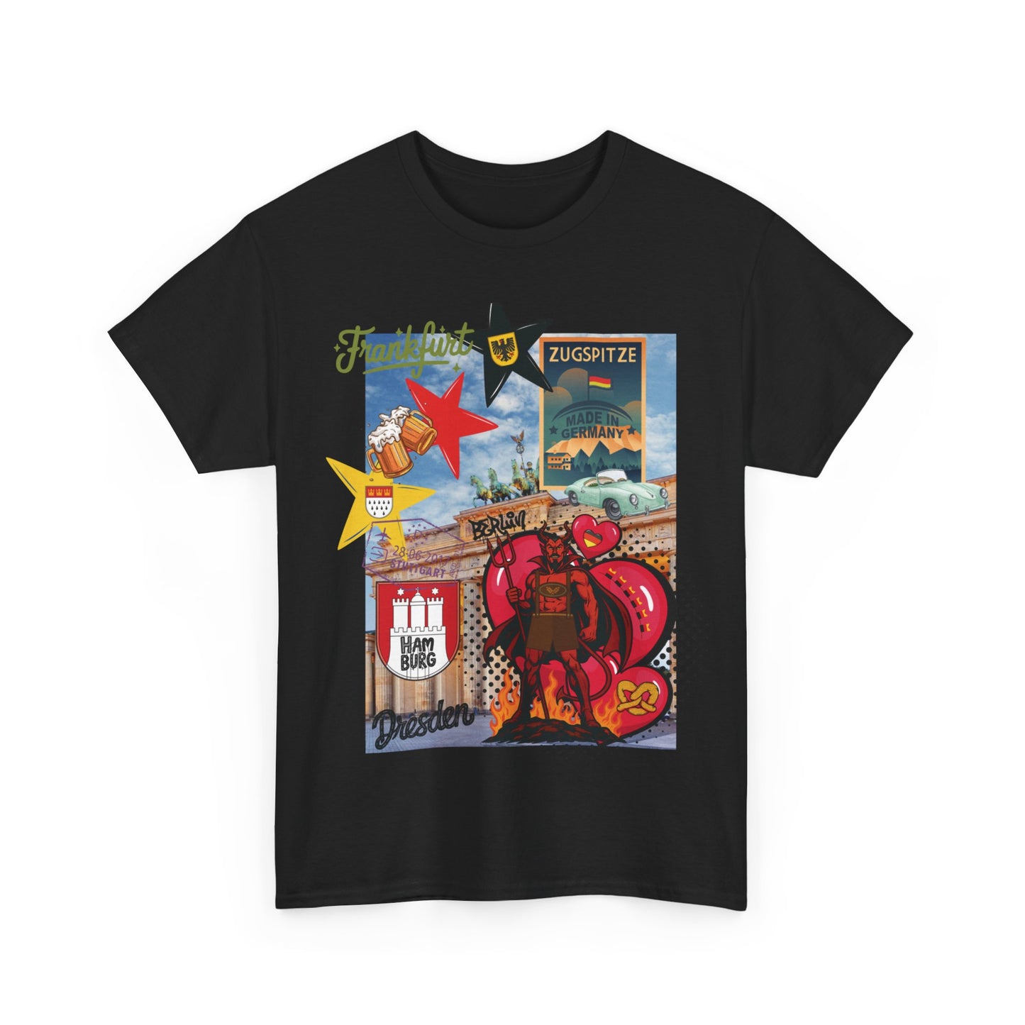 „Deutschland Pop-Art Collage – Urban Street Style T-Shirt“