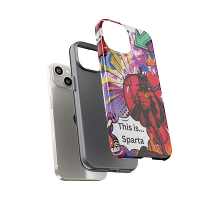 🔥 „To jest Sparta!” – Etui na telefon Pop Art Devil