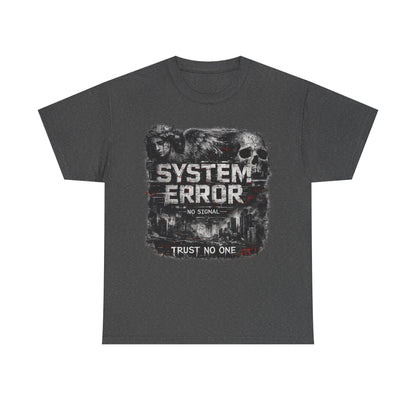 System Error T-Shirt – No Signal | Trust No One | Cyberpunk Streetwear