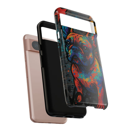 „Urban Woof – etui na telefon z motywem graffiti i psa w stylu street art”