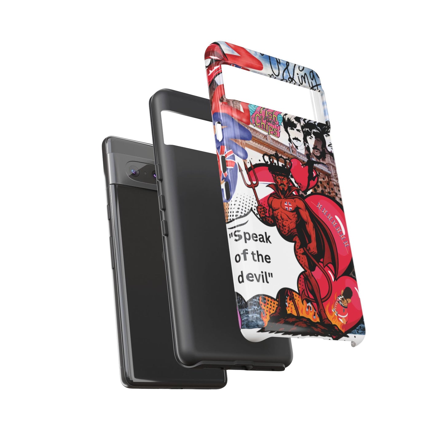 “Speak of the Devil” – Britpop meets Prince of Hell Phone Case