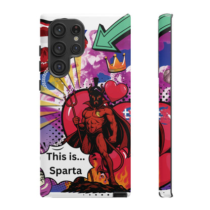 🔥 „To jest Sparta!” – Etui na telefon Pop Art Devil