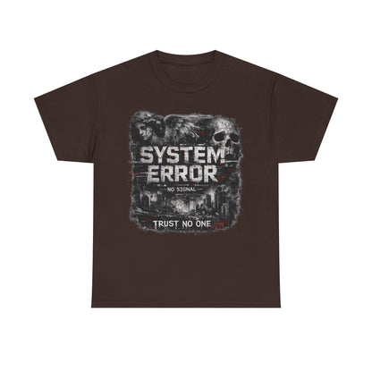 System Error T-Shirt – No Signal | Trust No One | Cyberpunk Streetwear
