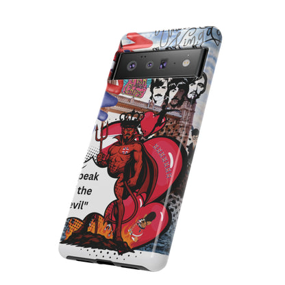 “Speak of the Devil” – Britpop meets Prince of Hell Phone Case