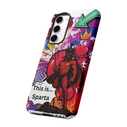 🔥 „To jest Sparta!” – Etui na telefon Pop Art Devil