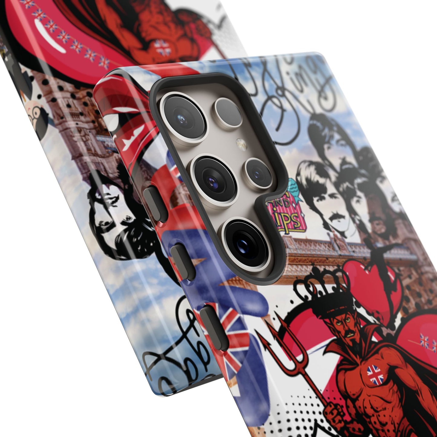“Speak of the Devil” – Britpop meets Prince of Hell Phone Case