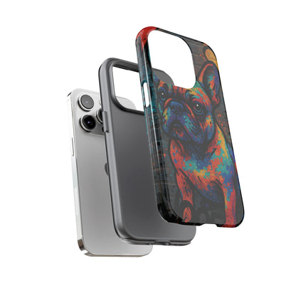 „Urban Woof – etui na telefon z motywem graffiti i psa w stylu street art”