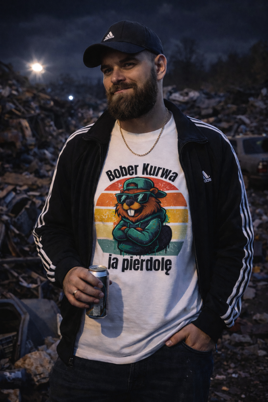 Street-Art Biber T-Shirt – Urban Cartoon mit Sonnenbrille & Hoodie