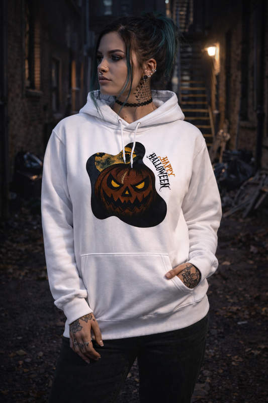 Halloween Pumpkin Hoodie – Limited Retro Horror Edition | FreshFox Design