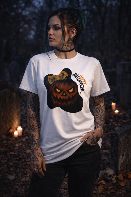 Halloween Pumpkin T-Shirts – Limited Retro Horror Edition | FreshFox Design