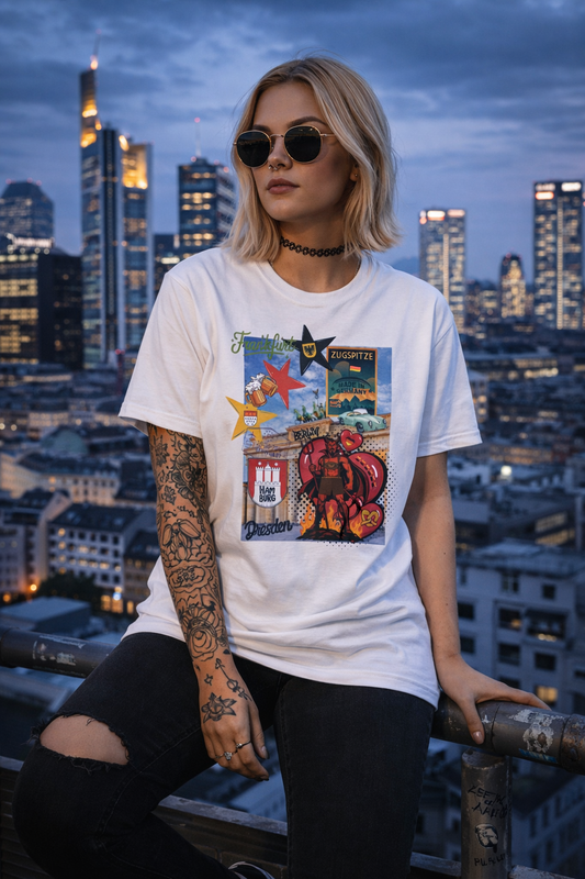 „Deutschland Pop-Art Collage – Urban Street Style T-Shirt“