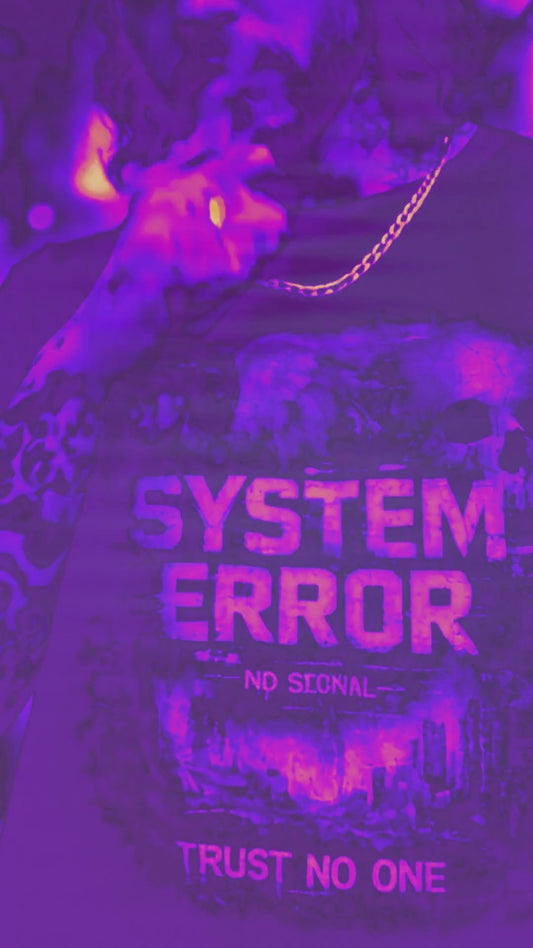 System Error T-Shirt – No Signal | Trust No One | Cyberpunk Streetwear